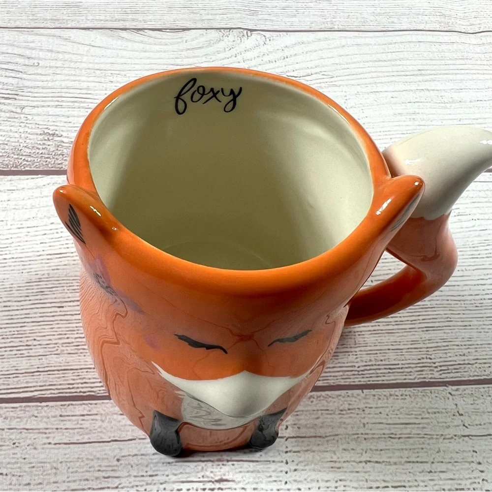 Paper Source Foxy Fox Orange Coffee Mug Cup